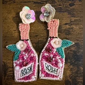 Rose Beaded Earrings​